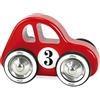 Vilac - Giochi e Giocattoli - Swing Car Rouge - Auto in Legno massello - Ruote in Metallo e Gomma - Numero 3 - Gioco per Bambini da 2 Anni - Made in France - 2299R