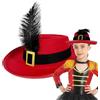 Generico Cappello Per Cosplay Bambini | Cappello in Feltro con Fascia e Piuma,Leggero E Traspirante Per Spettacoli Teatrali E Eventi