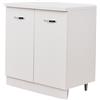 Shally Dogan Mobile Base per Cucina Componibile Minimal Colore Bianco con 2 Ante 2 Scomparti