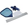 JILONG Set Pulizia Acqua Piscina Base Con Aspiratore Skimmer Rete e Asta telescopica