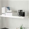 BAKAJI Mensola Parete Rettangolare Scaffale 60x25x3cm Libreria Legno MDF Bianco