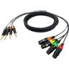 No Microfonico XLR A 1/4 TRS A 4 Canali - Lunghezza 90cm P1O83830