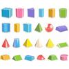 24 Pezzi Set di Solidi Geometrici 3D Colorato Solidi Geometrici Educativo