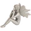 Design Toscano PD1546 Fate del Giardino Segreto, Statua Fata Meditabonda, off Bianco