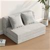 DSNAPE Divano Pieghevole, 99 cm di Larghezza, Divano Letto 2 Posti con Cuscini e Tasche Laterali, Letto Pieghevole per Soggiorno Camera Ufficio Ospiti, Grigio Chiaro
