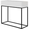 Selsey Tavolo consolle con cassetto, tavolino da 90 cm, tavolo da toaletta Veldio bianco gambe nero