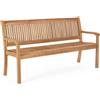 Cosma Panca a tre posti in legno massiccio 158x62x88 h cm