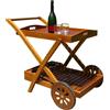 Cosma Carrello con ruote in legno massiccio mod. Trolley bar
