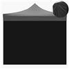 Divina Garden Telo laterale 3x2mt nero impermeabile con porta avvolgibile per gazebo richiudibile
