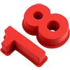 Garneck Stampo Torta in Silicone Numeri 1 e 8 Rosso 2 Pezzi