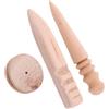 Hilitand Edge Slicker Pelle in Legno 3 in 1 | Brunitore per bordi, lucidatura cuoio, multiuso, manico in legno, artigianato