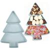 Angoily 2Pcs Albero Di Natale A Forma di Piatto Albero Di Natale Piatti di Chip E Dip Set 3 Vano Piatti di Cibo Server di Archiviazione per Rifornimenti Del Partito di