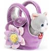 TRUDI PETS - Borsa fashion con animale domestico, viola con fiore, 0m+