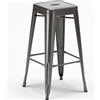 AHD Amazing Home Design Sgabello da bar 76cm in metallo per bar e cucina Steel Up - Grigio