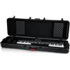 Gator Custodia sottile per tastiera a 88 tasti Gator Cases, con ruote, nera, in polietilene, per tastiere MIDI, custodia rigida, compatibile con tutti i marchi, con chiusura a chiave