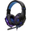 STRADO Speed Spider OS-830MV Cuffie da gioco a LED con microfono (nero-blu)