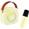 KiddoBoo Altoparlante Bluetooth con microfono karaoke 2 in 1 per bambini KiddoBoo KidsVoice JUNIOR / KBT3YEL / Giallo