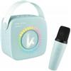 KiddoBoo Altoparlante Bluetooth con microfono karaoke 2 in 1 per bambini KiddoBoo KidsVoice JUNIOR / KBT3BLU / Blu
