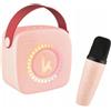 KiddoBoo Altoparlante Bluetooth con microfono karaoke 2 in 1 per bambini KiddoBoo Kids Voice JUNIOR / KBT3PNK / Rosa