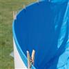 Gre Liner PVC Impermeabile Piscina Ovale 610x375x120 cm Blu Overlap