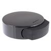 Wagner 15510611 - Fermaporta per pavimento Black Deluxe, Ø 50 x 55 x 17 mm, in plastica di alta qualità, colore nero lucido, autoadesivo, rimovibile senza lasciare residui