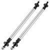Partuto 2pz 150mm/5.91in Supporti Asta Divisore Auto Regolabili Anteriore Posteriore Labbro Divisore Asta Tirante Supporto Barre in Lega di Alluminio Tono Argento