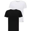 Lee Twin Pack Crew, T-shirt Uomo, Noir/Blanc, 5XL