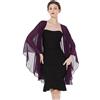 BEAUTELICATE Scialle Donna Elegante per Cerimonia Taglie Forti Chiffon Coprispalle Sheer Stola Donna per Matrimonio Estivo Sposa Abiti (Eggplant, Taglia Unica)