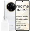 realme 14 Pro 5G Telefono Cellulare 8+256GB, Schermo Curvo 6,77 120Hz, Fotocamera 50MP Sony IMX882 OIS, Chip Dimensity 7300, Impermeabile IP69, Batteria 5260mAh, Con Adattatore, Colore Bianco
