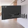 Barkan Supporto da parete per TV lungo 104 cm, braccio doppio da 13 a 90 pollici, articolato a movimento completo, 4 movimenti, piatto e curvo, supporta fino a 59,9 kg, extra stabile, compatibile con