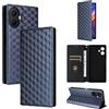 BELLA BEAR Custodia per TCL K70 5G, Cover per Cavalletto, Portafoglio con Magnetico, Custodia protettiva antiurto per TCL K70 5G-Blu