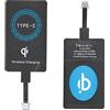 Ejoyous Ricevitore di Ricarica Wireless Qi, Confezione da 2 Ricevitori di Ricarica Qi Autoadesivi Tipo C Ricevitore Qi Wireless USB C con Adesivo per Telefoni Cellulari