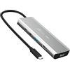 j5create Hub multi-porta USB4-5 in 1 Hub USB4 con PD 85W/Dual 4K Display/DisplayPort 1.4/USB-A/USB-C per Macbook HP Dell Lenovo Surface Laptop e dispositivi Thunderbolt 3/4 e USB4 (JCD401)