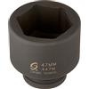 Sunex 447M - Bussola a impatto metrico standard a 6 punti, attacco 3/4, 47 mm