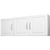 VEVOR Mobiletto Pensile per Lavanderia da 31,6 x 137,2 x 51,6 cm, Mobiletto Pensile a 2 Ripiani con Ripiano Regolabile, Armadietto Bagno Sospeso con 3 Ante, per Cucina, Bagno, Lavanderia, Bianco