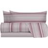 hermet Set Lenzuola Letto Singolo 100% Cotone, Completo Letto, 1 Piazza, Fantasia Righe, Lenzuolo da Sopra + Lenzuolo da Sotto + Federa