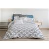 Home Linge Passion | Copripiumino - 3 Pezzi | 100% Cotone - 57 Fili | 2 Persone - 240x220 cm | Fregio Grigio 62164-01