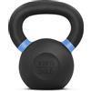 Yes4All Kettlebell da 4-32 kg rivestiti in polvere con impugnatura larga, Kettlebell da competizione