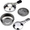 Domary Mini Fornello Ad Alcool in Acciaio Inossidabile, Manico Regolabile Antiscottatura, Leggero, 135 G, per Campeggio, Escursionismo, Picnic, Fonduta di Spezzatino