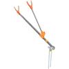 AKLOSIPY Staffa Porta Canna da Pesca in Acciaio Inossidabile, Supporto per Asta da Inserimento a Terra da 0,5 M, Compatibile con Canne da Pesca, Sedie e Scatole, Morsetti in Silicone Antiscivolo,