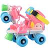 Picysa Pattini a Rotelle per Bambini Scarpe da Pattinaggio a 4 Ruote Regolabili a Doppia per Ragazzi e Ragazze Rosa Blu Giallo 1 Paio (Rosa)