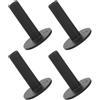 KJHBV 4 Pezzi Tee Portatile da Elasticità Gomma ad Supporto e Alta Golf Nero in Driving Range e Uso Indoor Palline