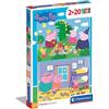 Clementoni 2 Puzzle da 20 Pezzi - Peppa Pig