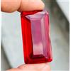 Gemma Naturale Ruby Rosso Taglio Smeraldo 132 Ct Certificata BIG Size