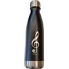Borraccia Termica Acciaio Inox Nera Chiave di Violino 500 ml Regalo Musica