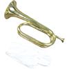 Tromba in ottone leggera con guanti, strumento musicale per spettacoli,
