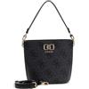 GUESS borsa a tracolla Karnilla Logo Bucket Coal Logo grigio scuro