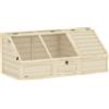 PawHut Box per tartarughe da esterno, design senza fondo, facile da aprire, Legno Naturale | Aosom Italy