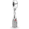 Generic Ciondolo a forma di bottiglia di vino di champagne, in argento Sterling 925, compatibile con ciondoli Pandora e molti altri braccialetti con ciondoli del Regno Unito.