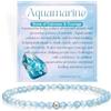 Farfume Bracciali di Perline per Donne, 4mm Bracciale di Cristallo in Argento Sterling 925, Gioielli di Pietra Naturale Regali di Chakra